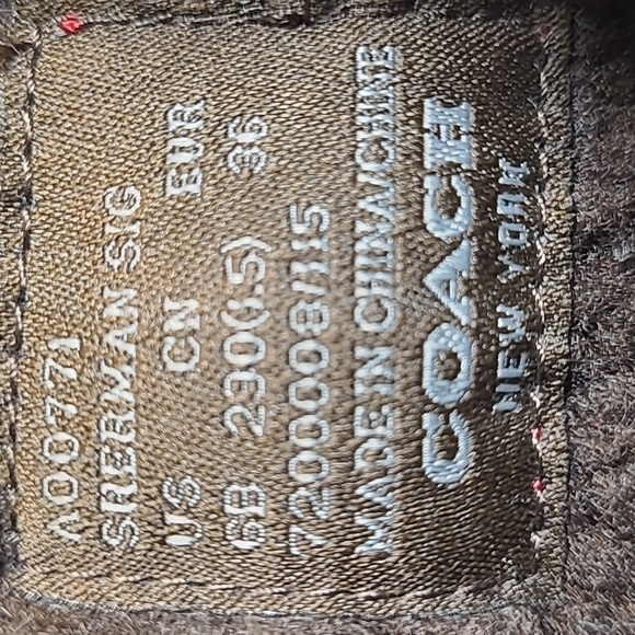 Coach Sherman Signature Brown Suede Chestnut Womens Boots - Picture 10 of 10